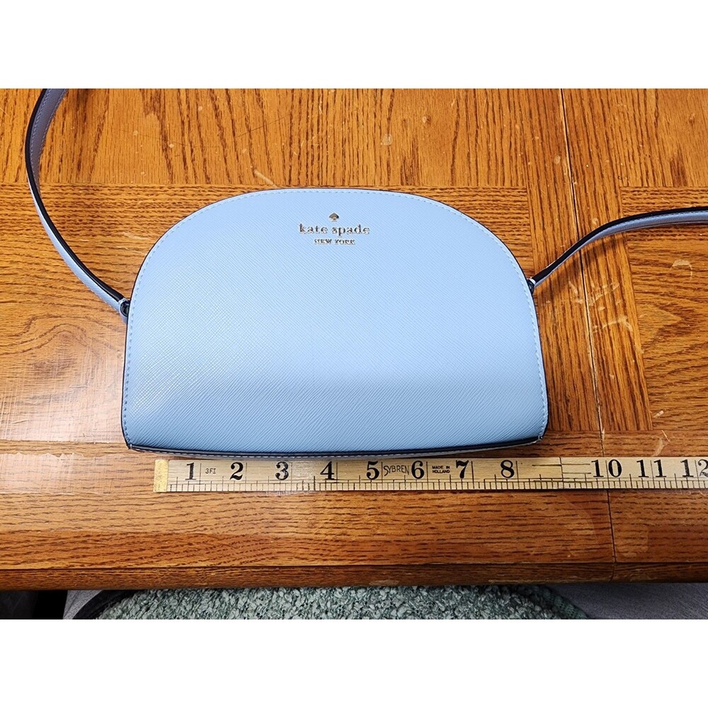 Kate Spade Perry Celeste Blue Saffiano Leather Dome Crossbody K8697